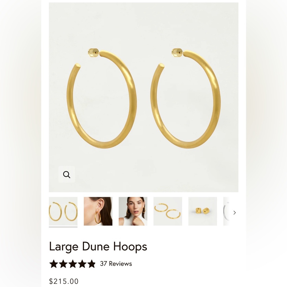 BNWT Dean Davidson Dune Hoops | Large